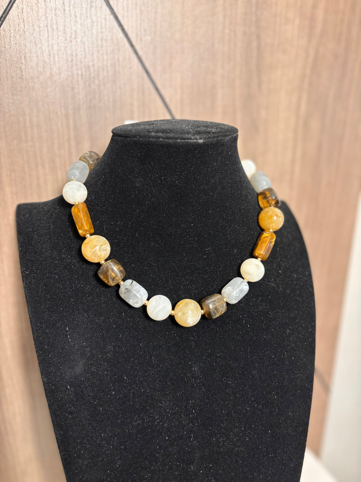 Honey & Stone Beaded Necklace