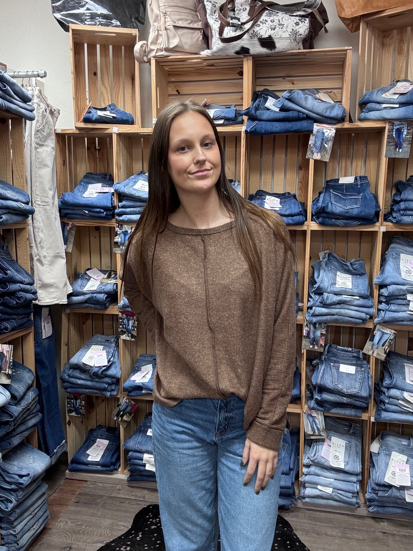 Ribbed Dolman Sweater