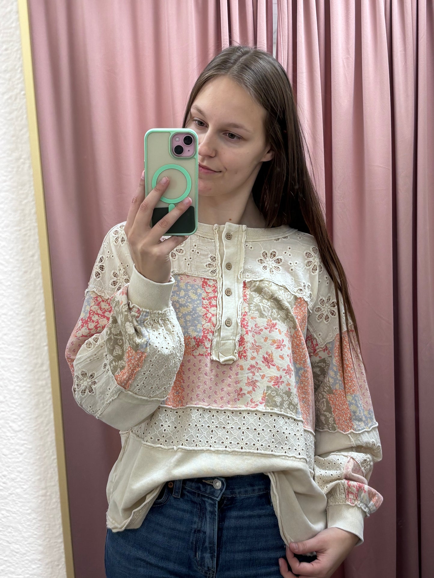 Lovely Lace Mix Top