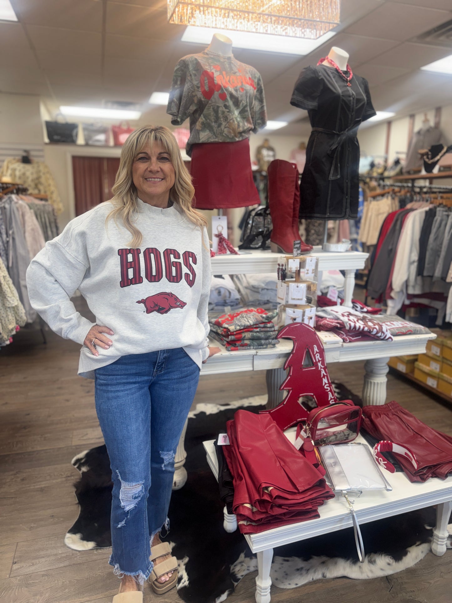 Hogs Striped Mockneck