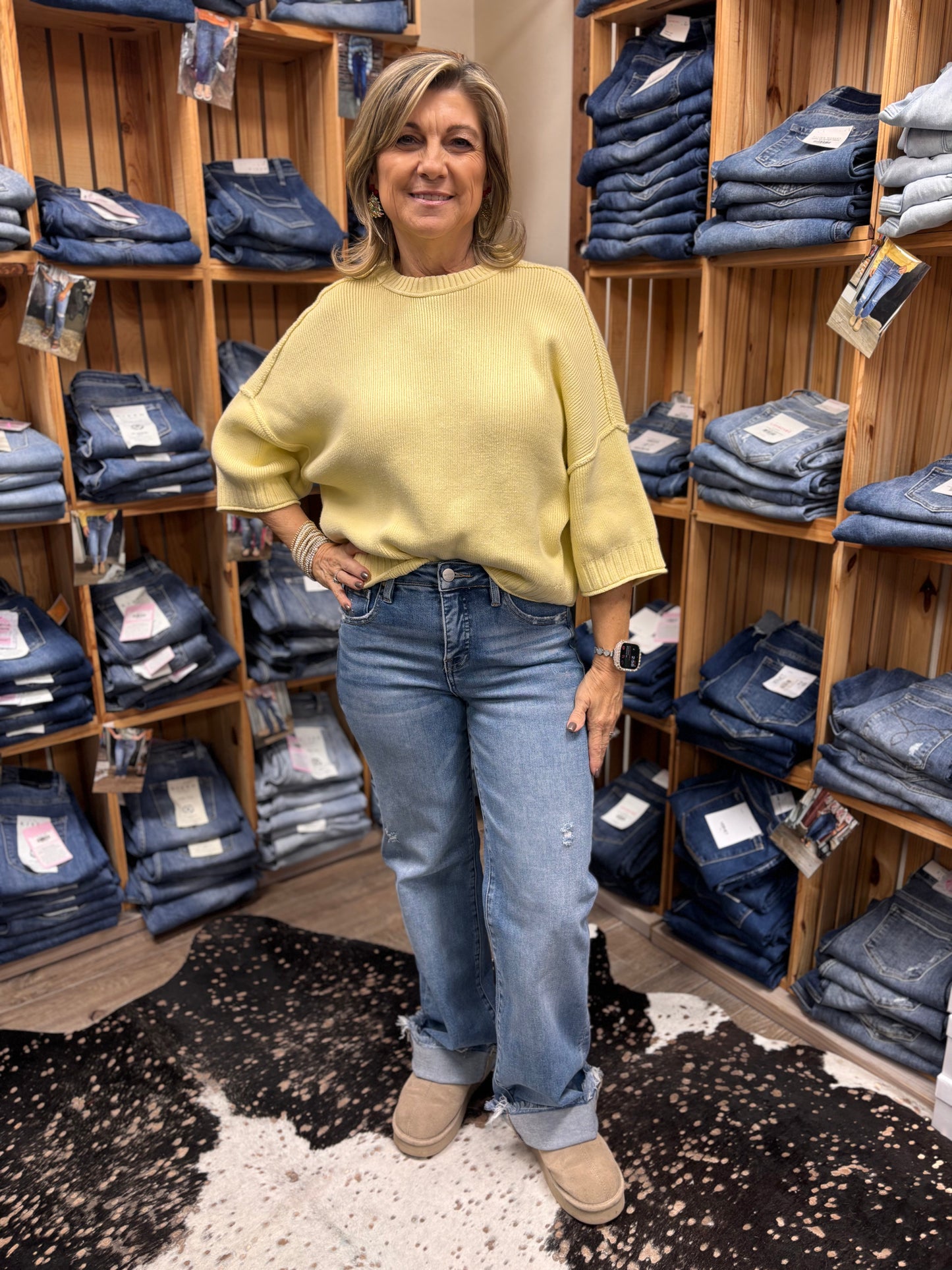 All Mine Short Sleeve Sweater Top
