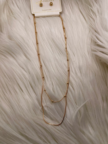 Dainty Layered Bead Necklace