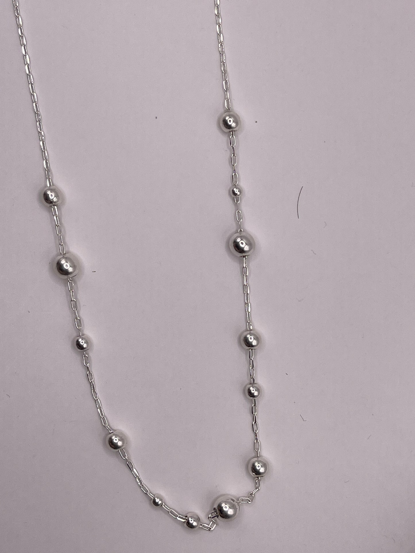 Silver Beaded Necklace