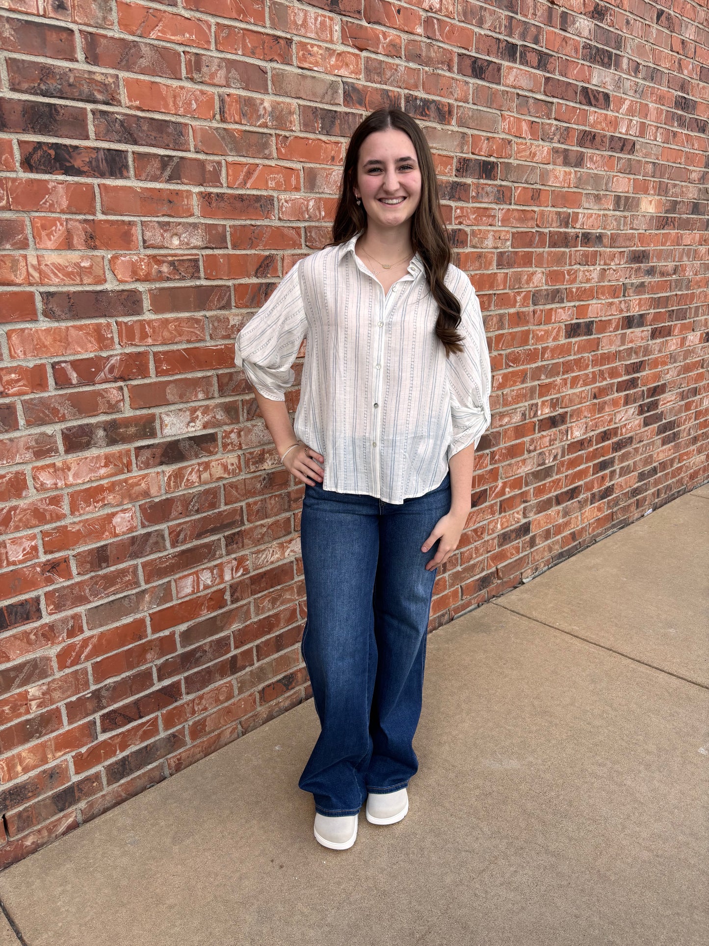 Shoreline Button Down Top
