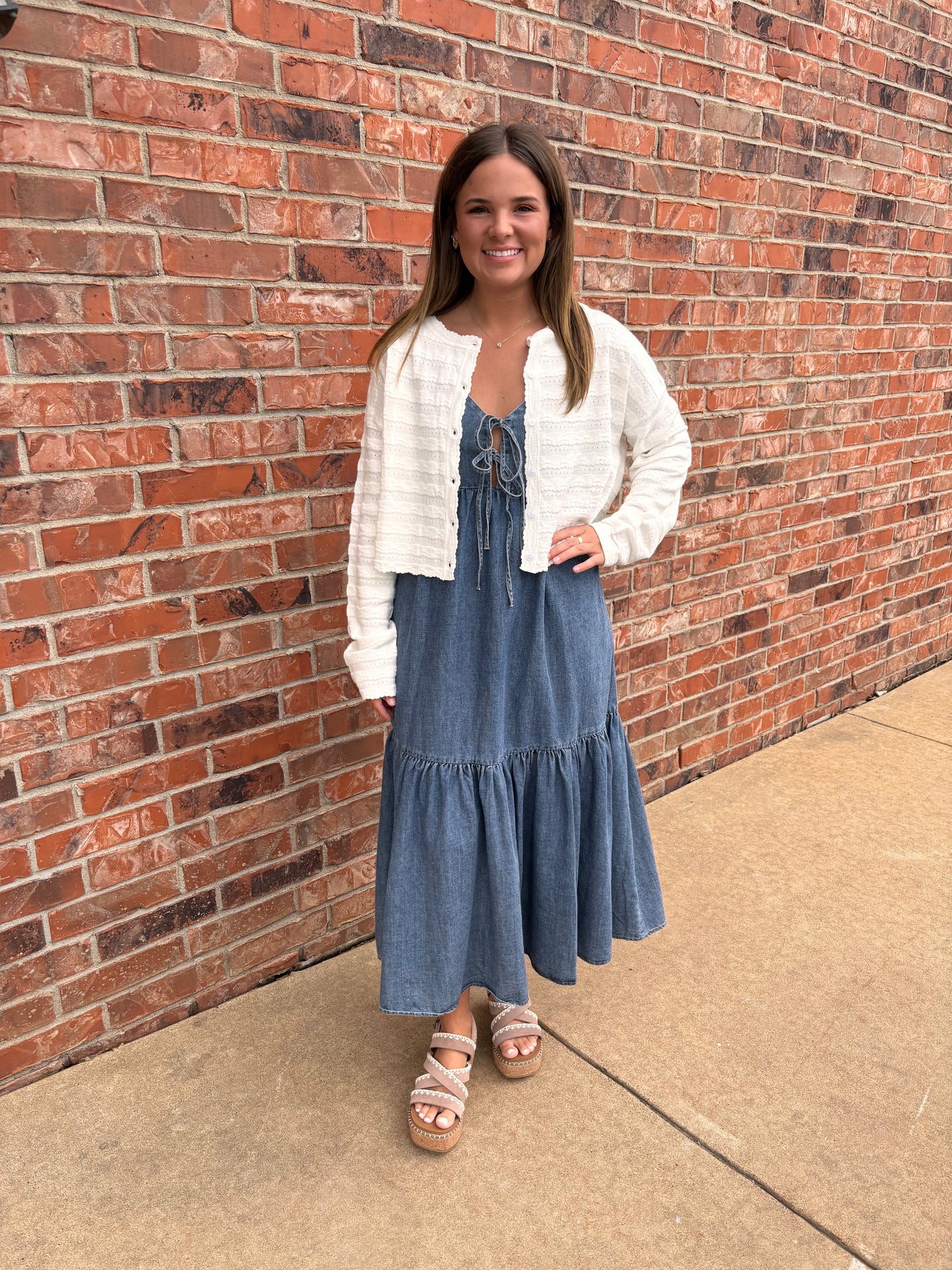 Pointelle Sweater Cardigan