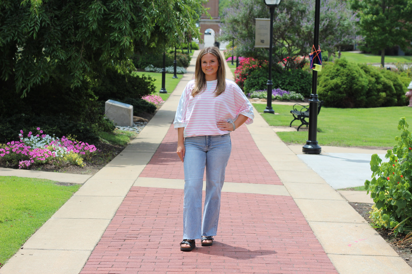 Pink Sugar Stripe Top