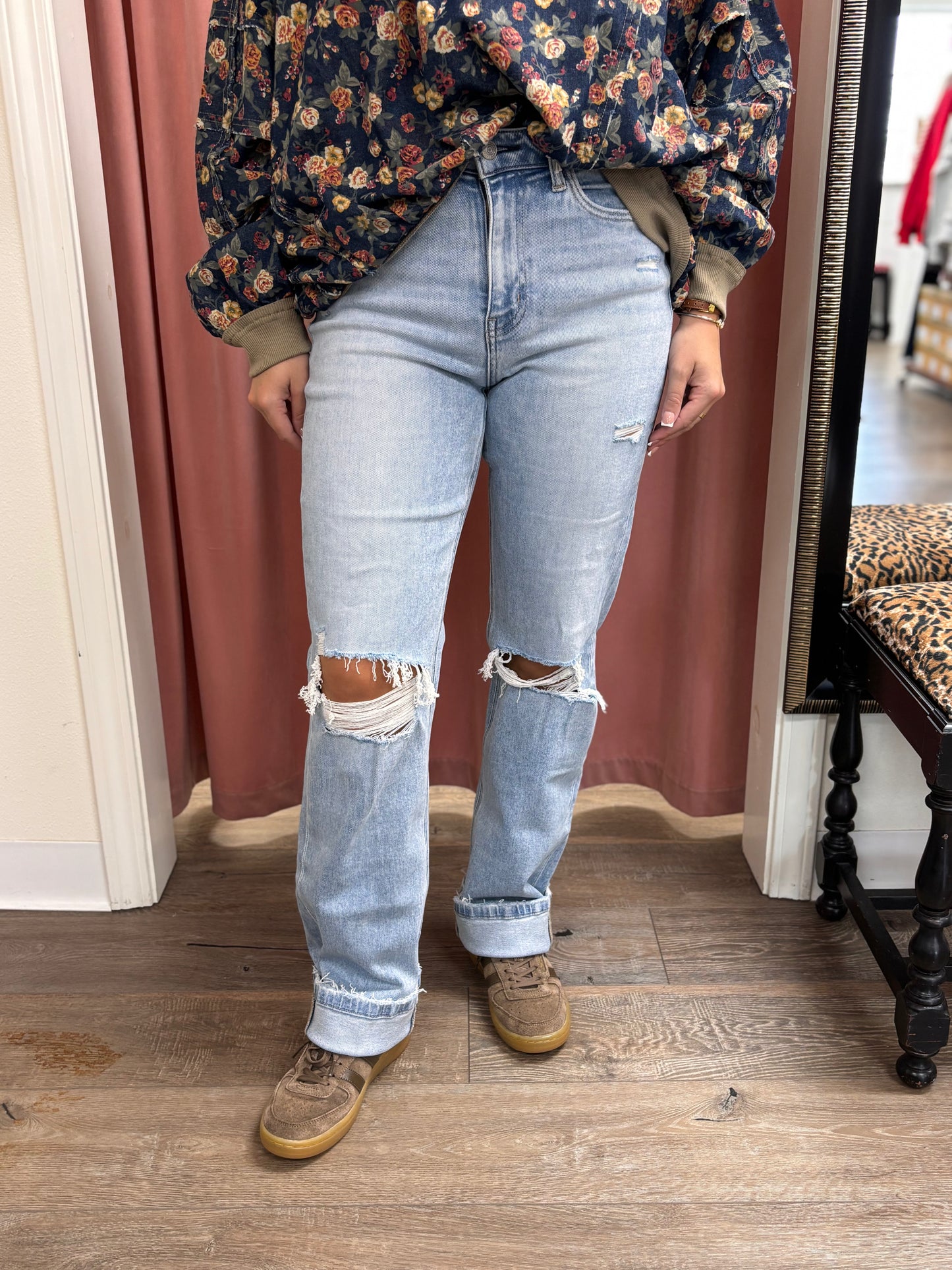 Farrah HR Straight Jeans.