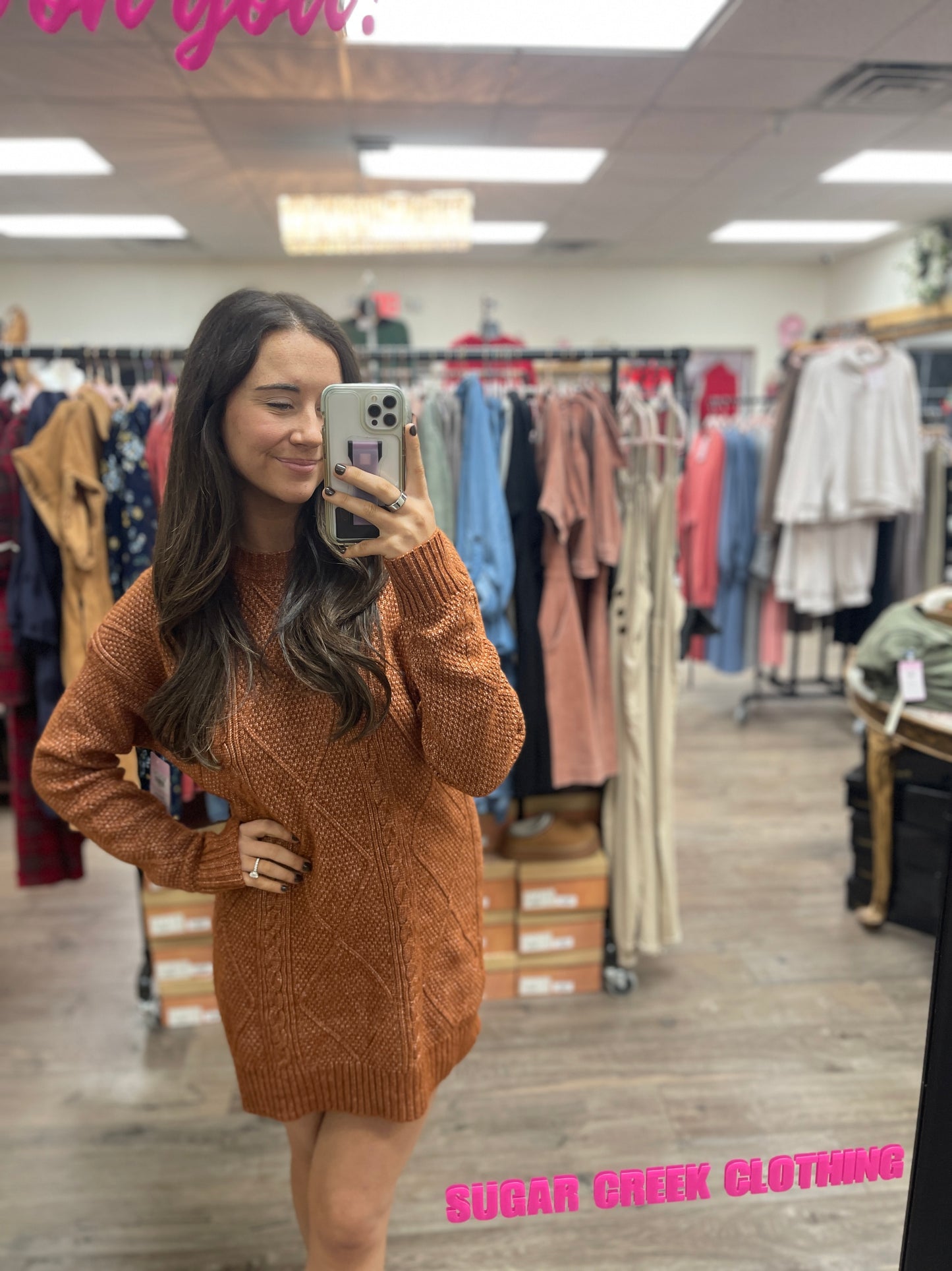 Grace Cable Knit Sweater Dress