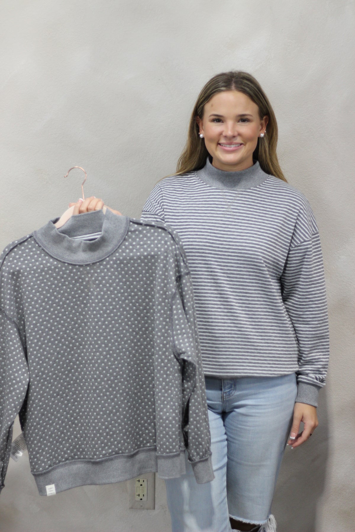 Double Take Reversible Mock Neck