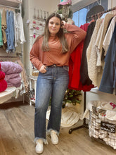 Load image into Gallery viewer, Fray Hem Ankle Bootcut Jeans