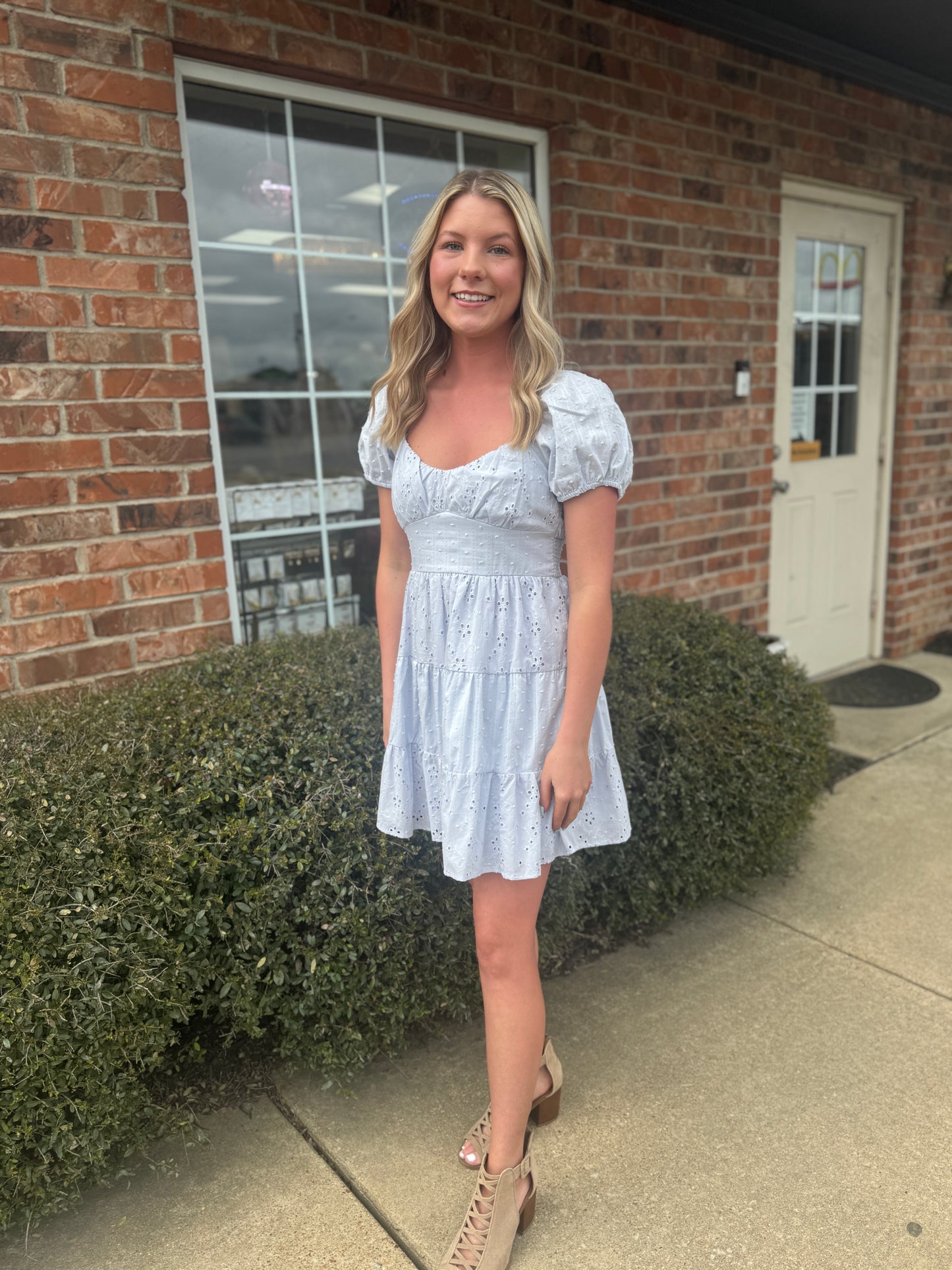 Sweet Sky Eyelit Dress