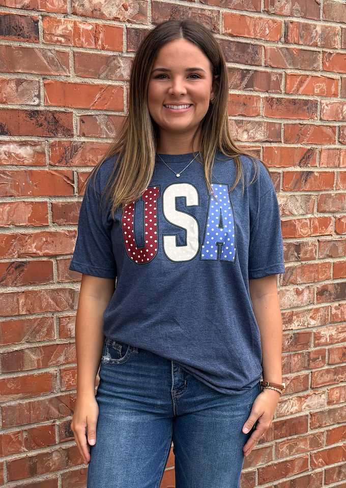 Blue USA Tee