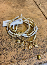 Load image into Gallery viewer, Star and Crystal Charm Bracelet Set of 5