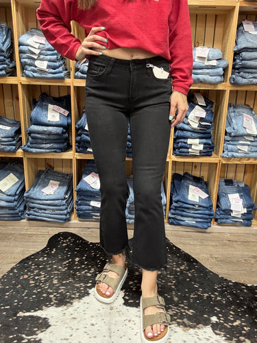 Angie MR Crop Flare Jeans