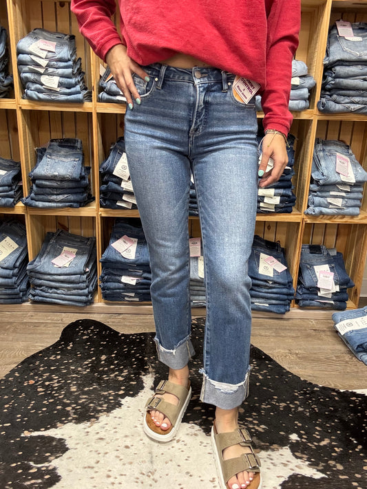 Tara HR Cuff Straight Jeans