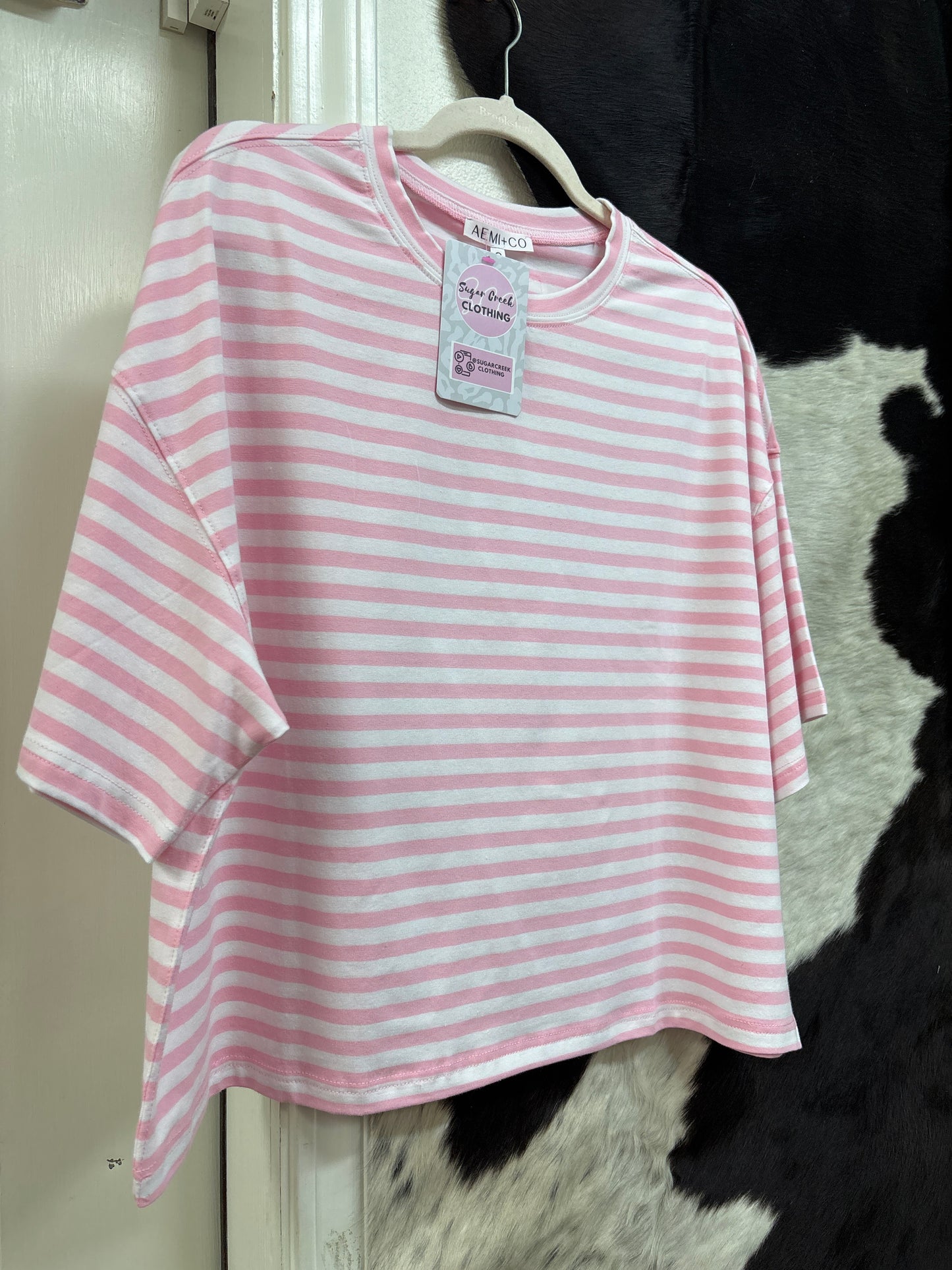 Oversized Stripe Boyfriend Tee