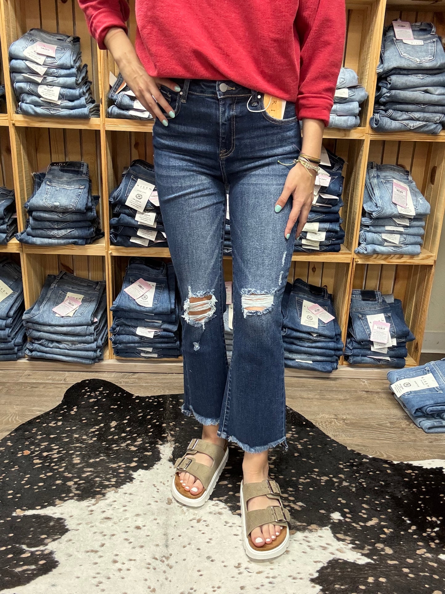 HR-Crop Bootcut Jeans