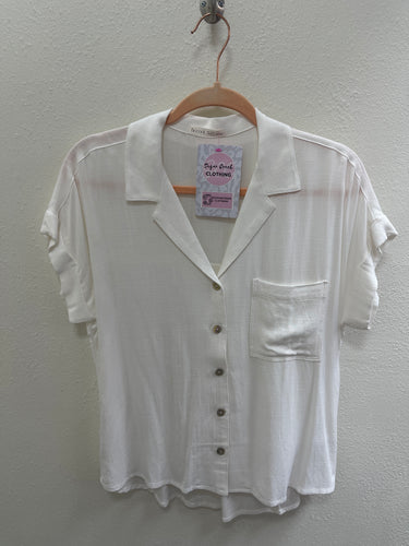 Mary Short Sleeve Button Down Top