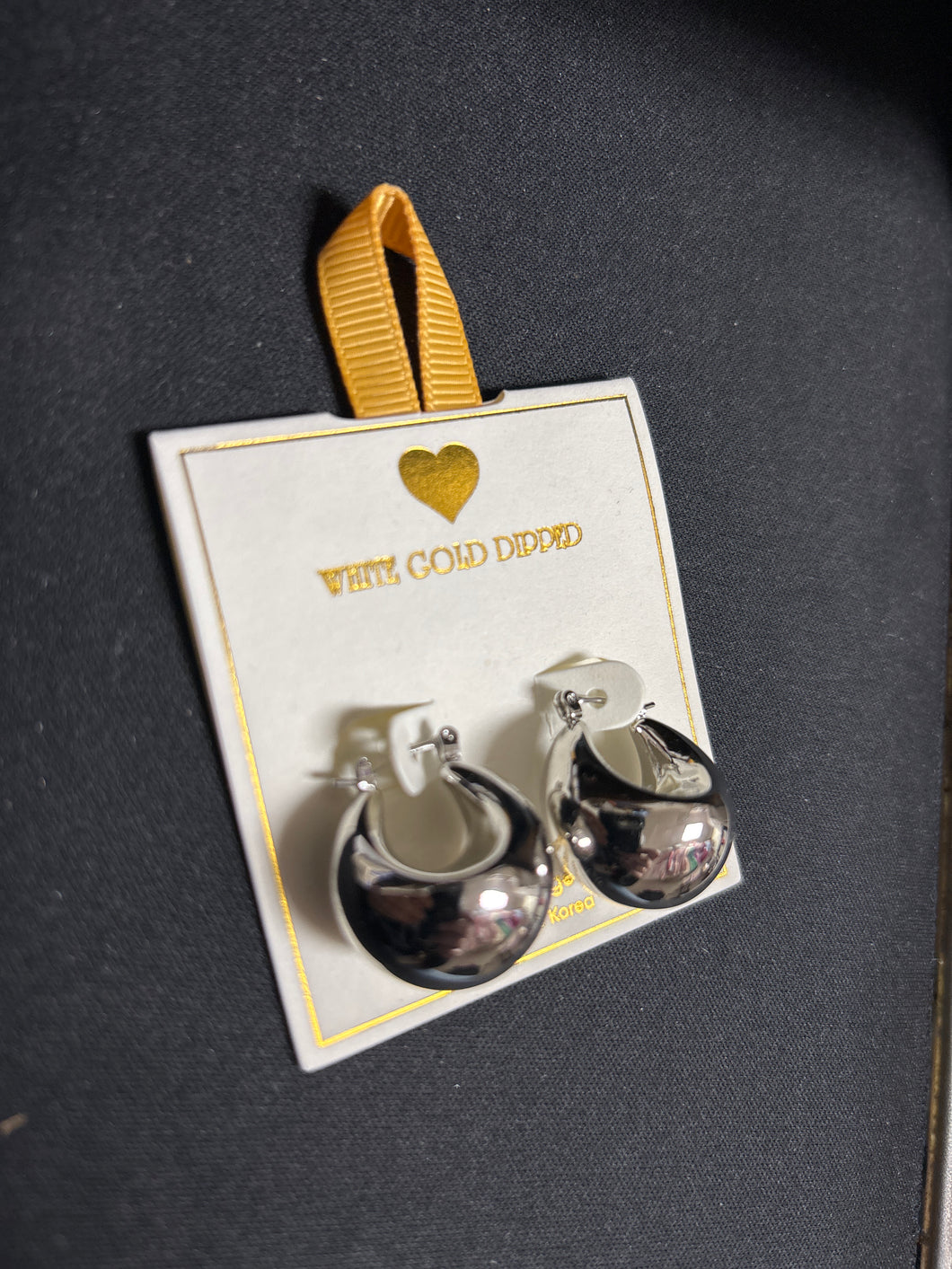 Charity White Gold Dipped Hoops
