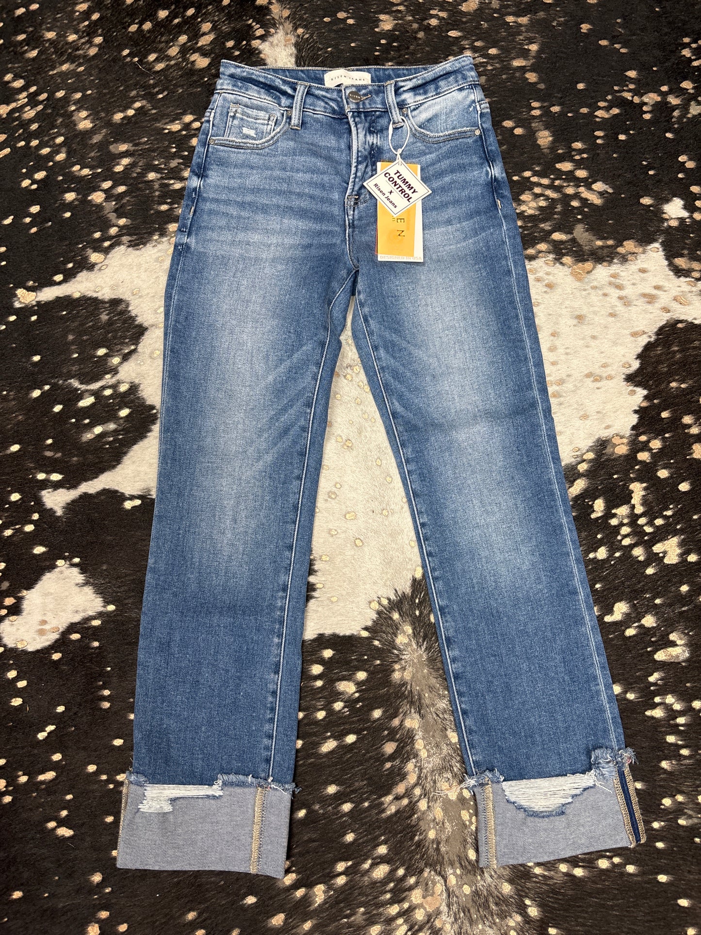 Tara HR Cuff Straight Jeans