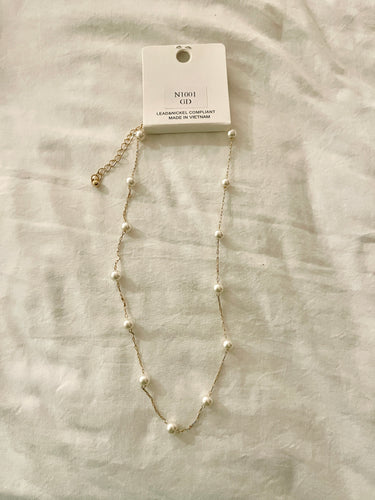 Pearly Spaced Necklace