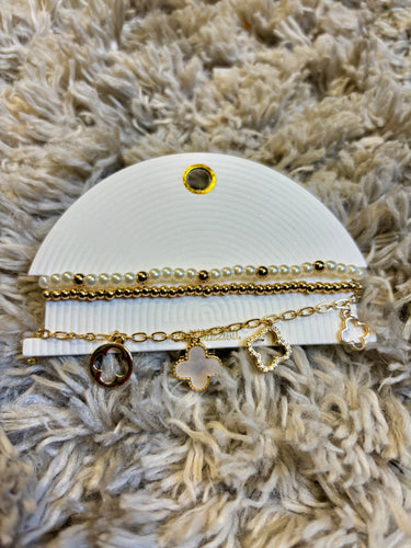 Clover Charm Trio Set
