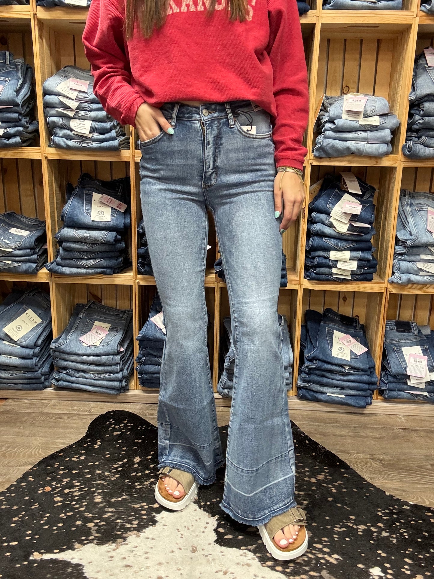 HW Tummy Control Flare Jeans