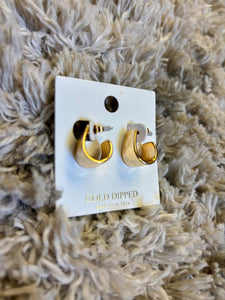 Chunky Dipped Hoop Earrings