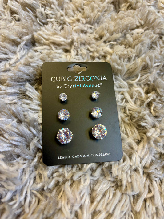 Set of 3 Stud Earrings