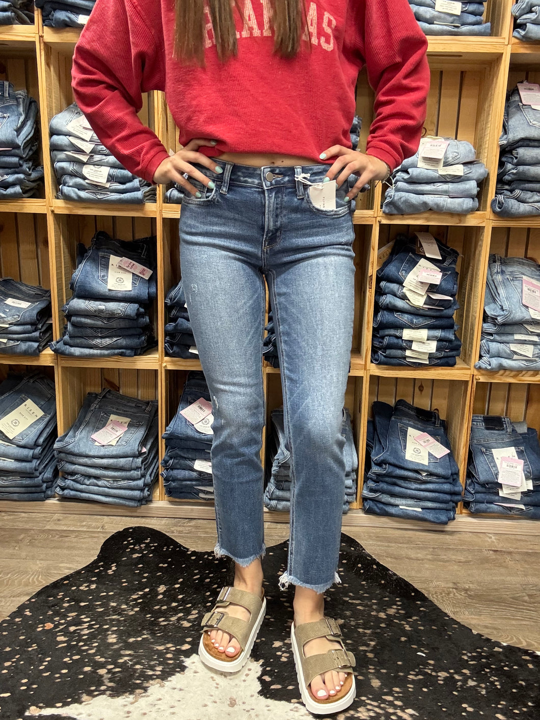 Jamie MR Crop Slim Straight Jeans