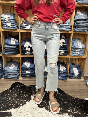 90's Vintage Relaxed Crop 100% Cotton Jeans