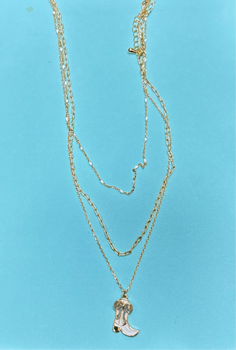 Bows & Boots Charm Necklace