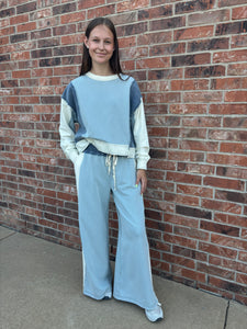Denim Blues Color Block Set