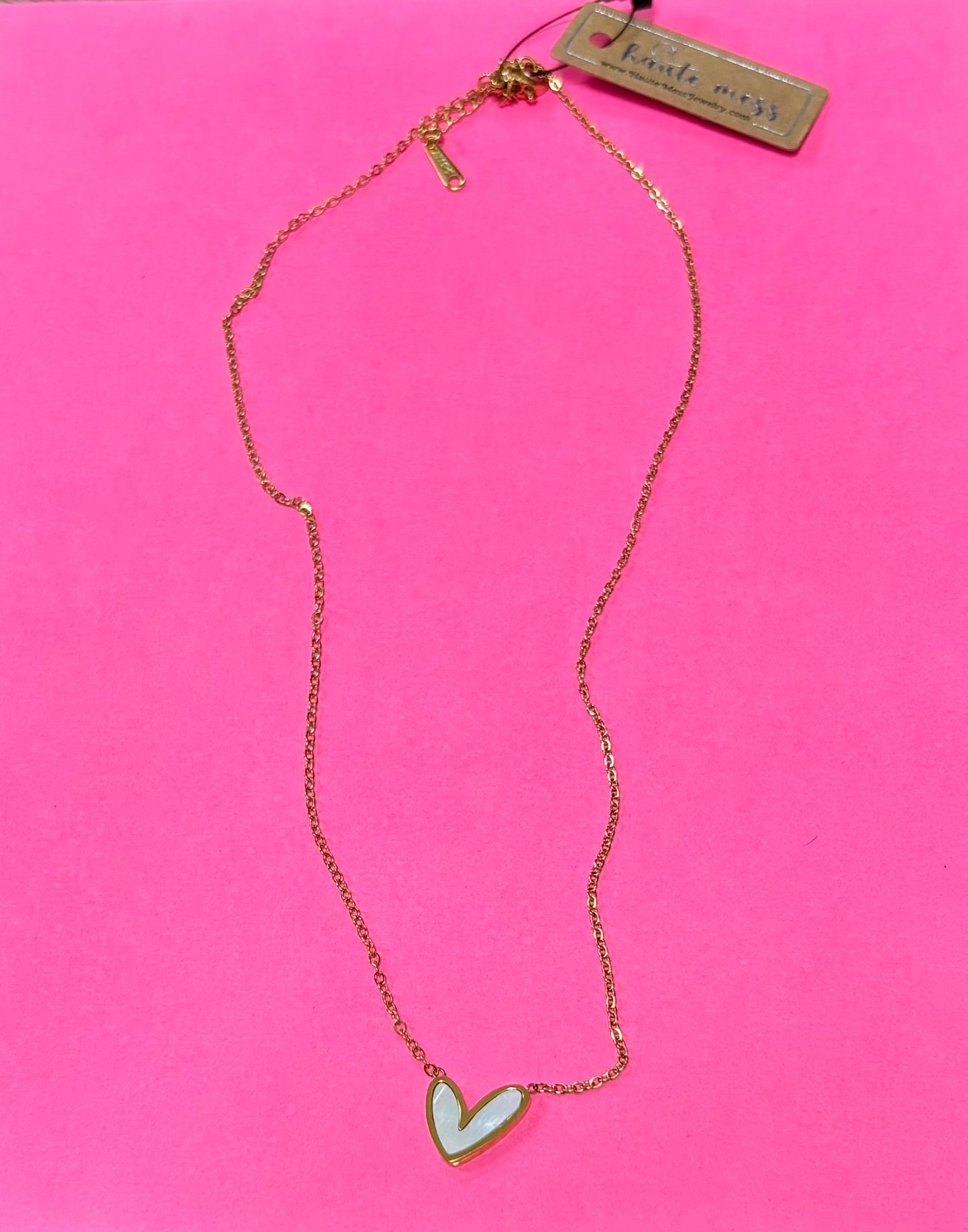 In My Heart Abstract Necklace