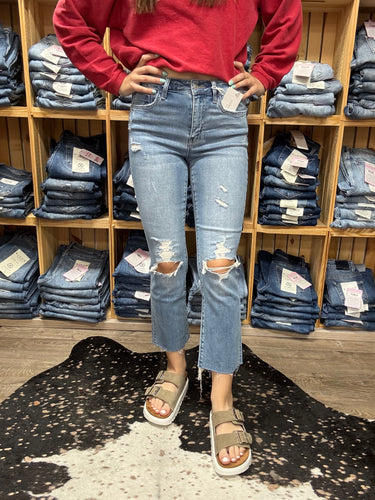 Lani HR Fray Hem Jeans