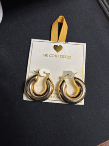 Carley chunky Gold Hoops