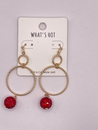 Touch of Red Earrings