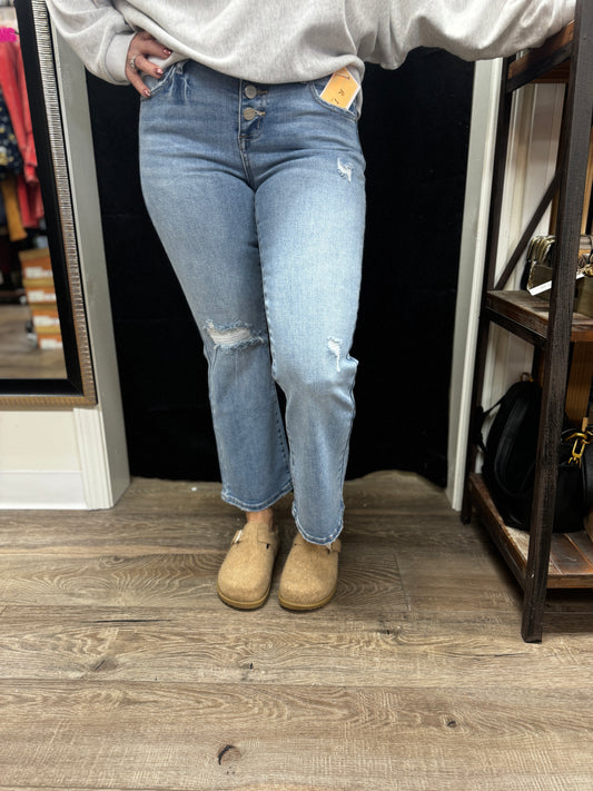 Tay MR Crop Button Down Jeans