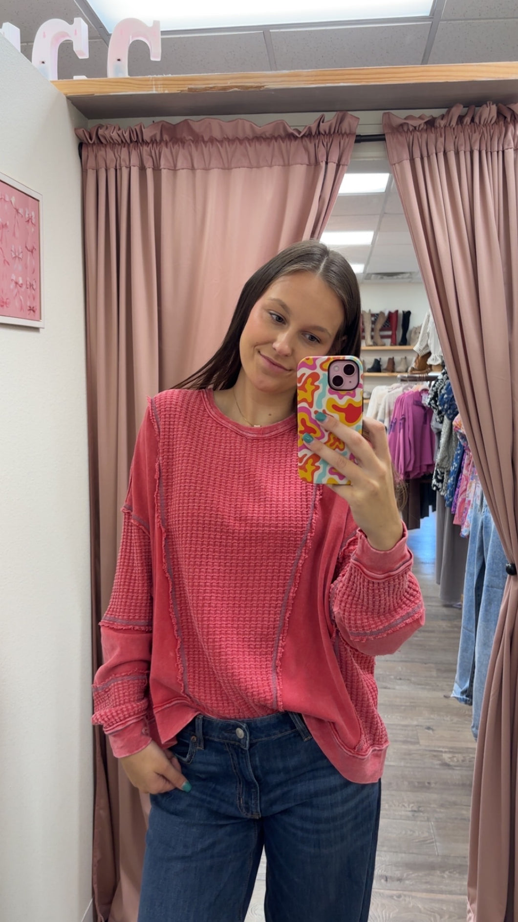 Vintage Cranberry Crew Top