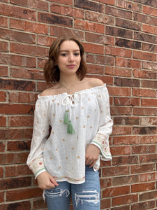 Floral Stitch Top