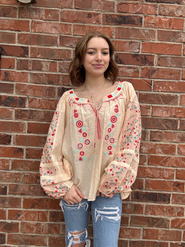 Embroidered Elegance Top