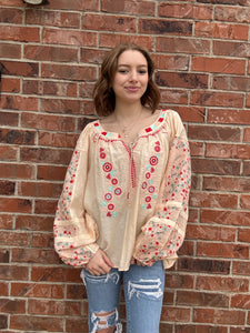 Embroidered Elegance Top