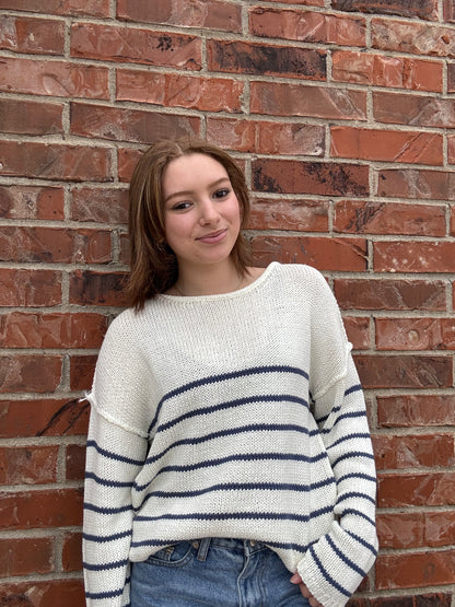 Aesthetic Striped Sweater Top