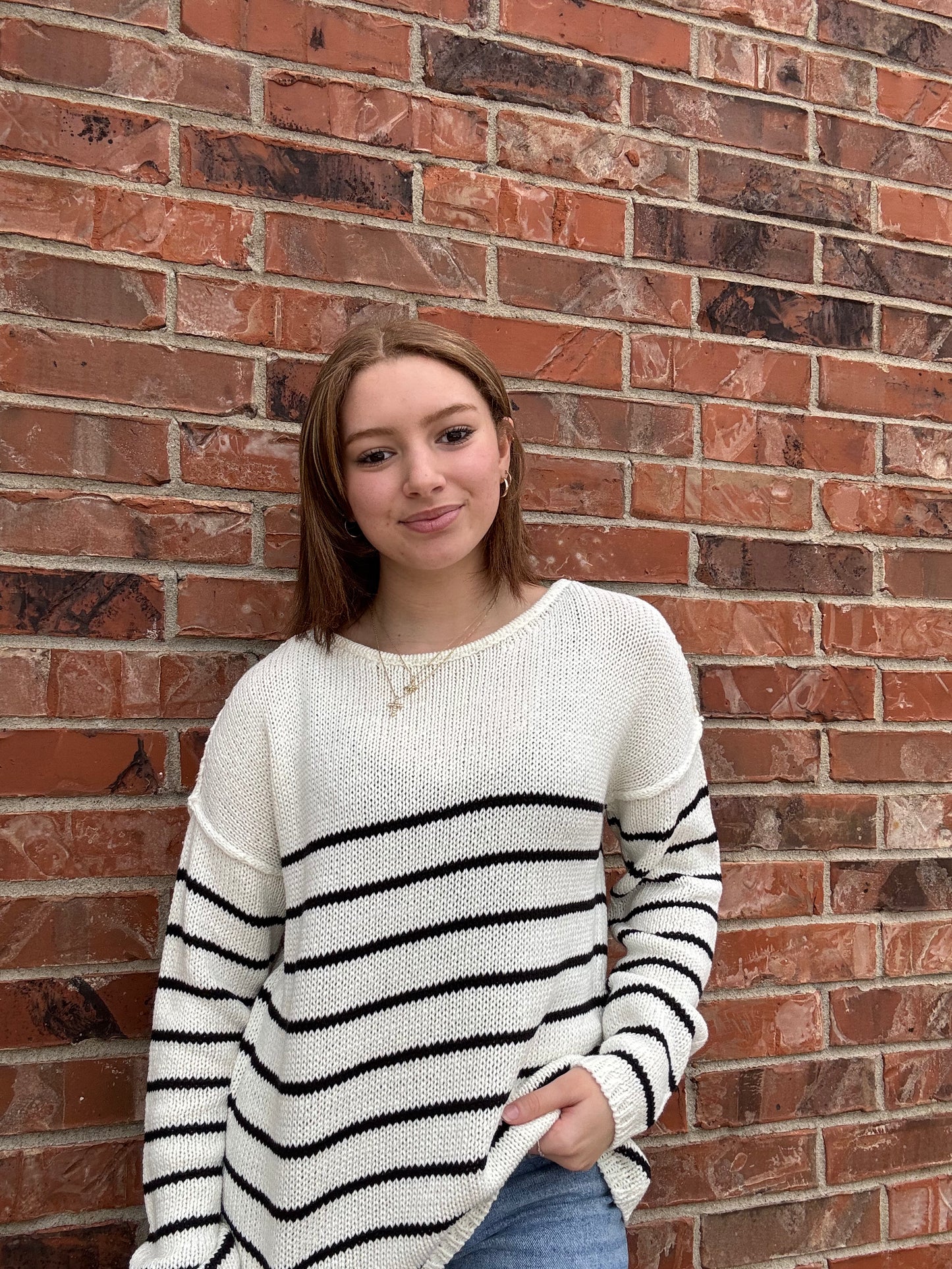 Aesthetic Striped Sweater Top