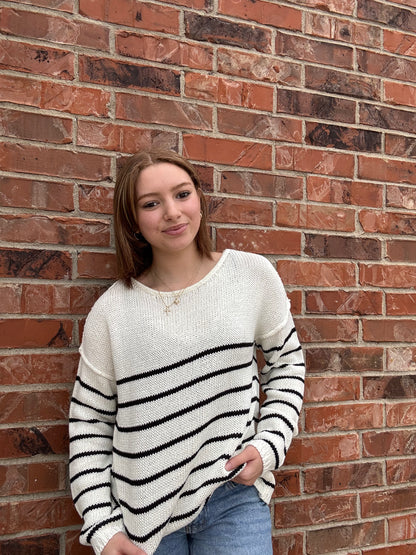 Aesthetic Striped Sweater Top