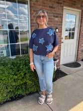 Load image into Gallery viewer, Blue Jean Baby Star Stitched Tee