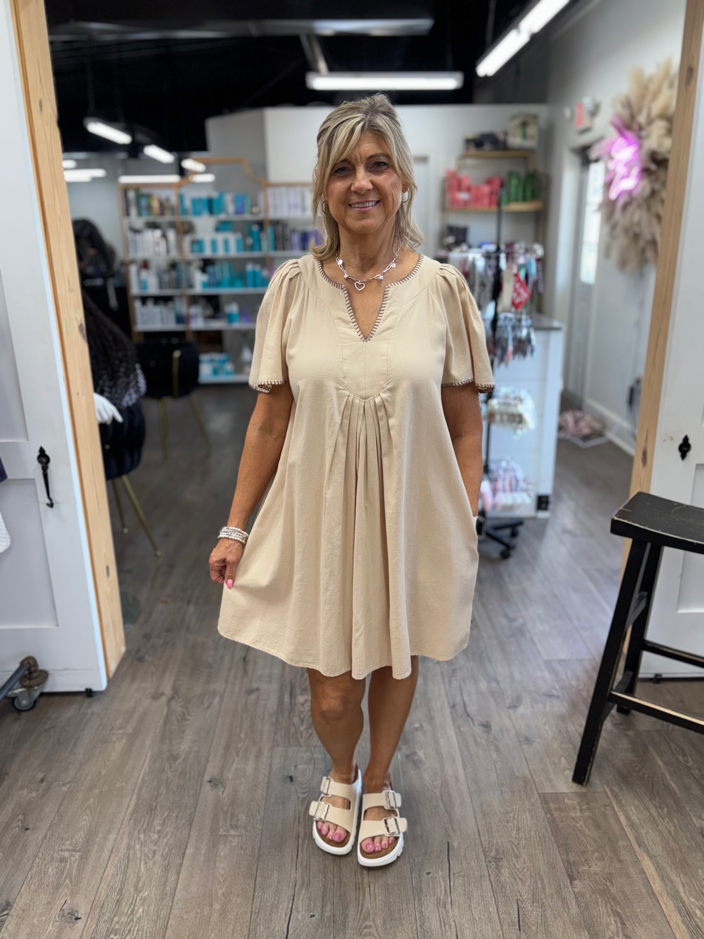 Serene Linen Blend Dress