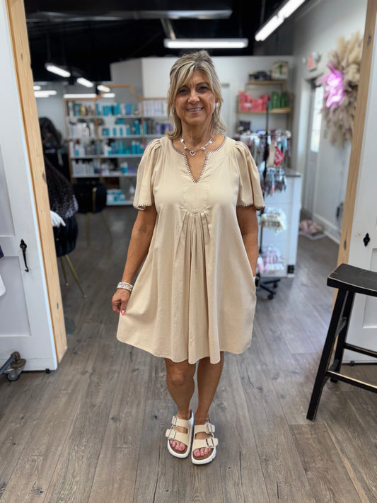 Serene Linen Blend Dress