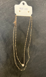 Subtle Pearl Link Chain Necklace