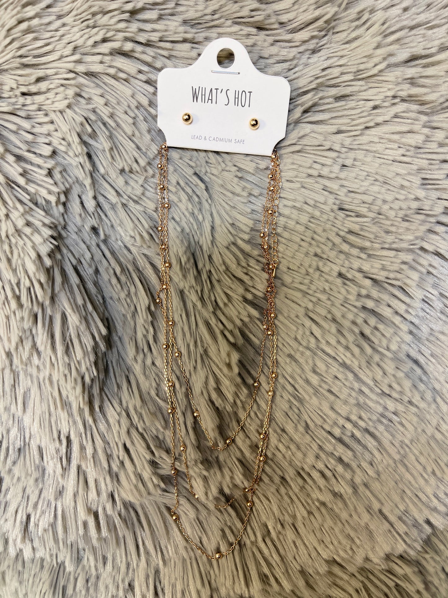 Dainty Triple Layer Beaded Necklace